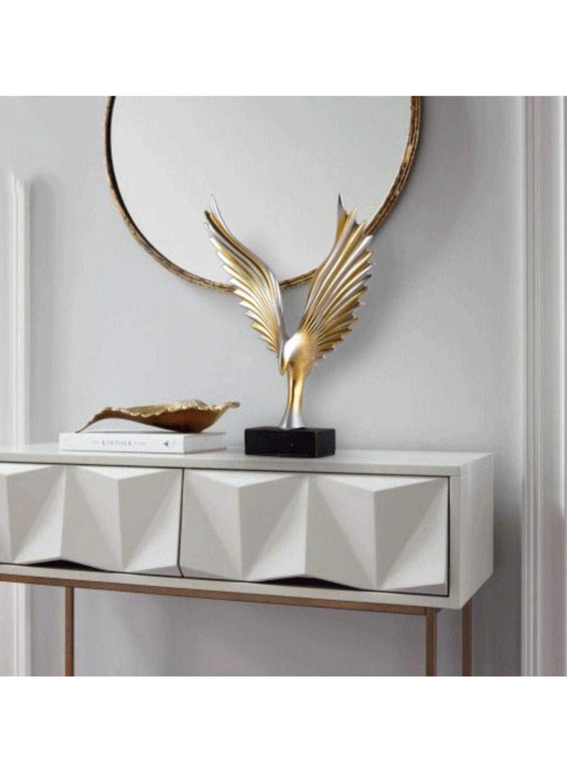 Eagle Wing Statue Sculpture Ornament Collectible Figurine Craft Gold Decor for Home Kitchen House Living Room  - Image 4