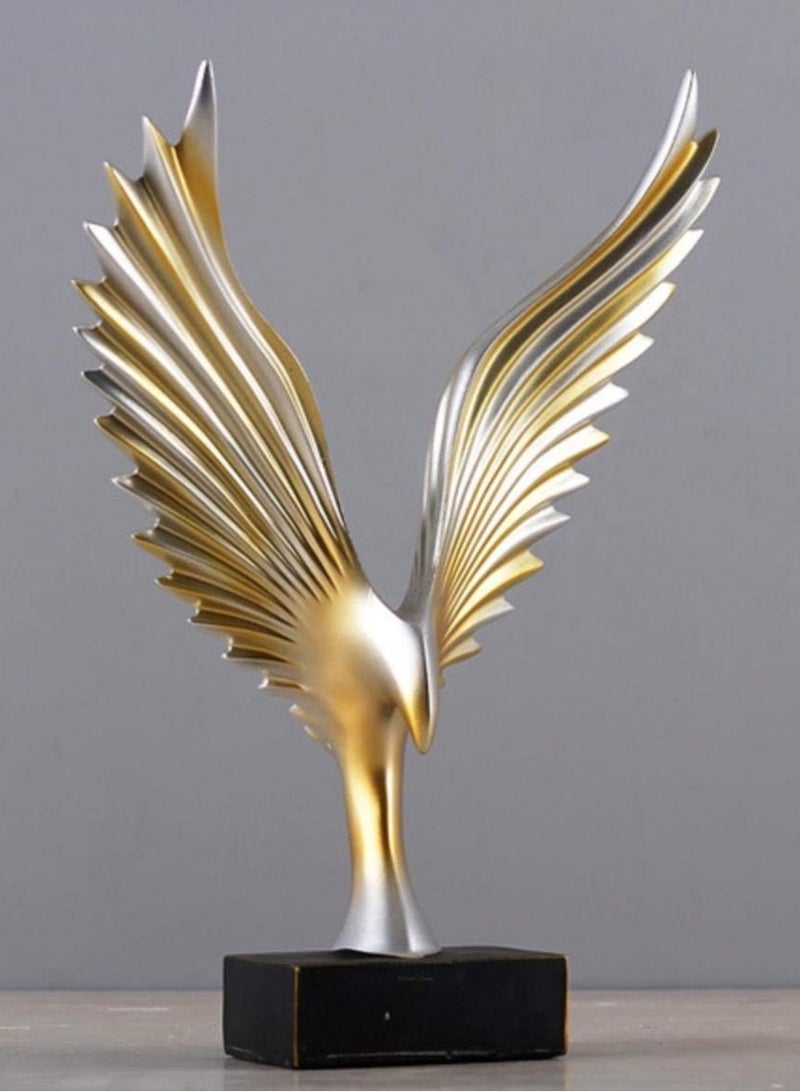 Eagle Wing Statue Sculpture Ornament Collectible Figurine Craft Gold Decor for Home Kitchen House Living Room  - Image 5