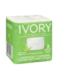 آيفوري صابون الاستحمام Y Ivory Aloe Bath Bar من Ivory، 3 قطع 