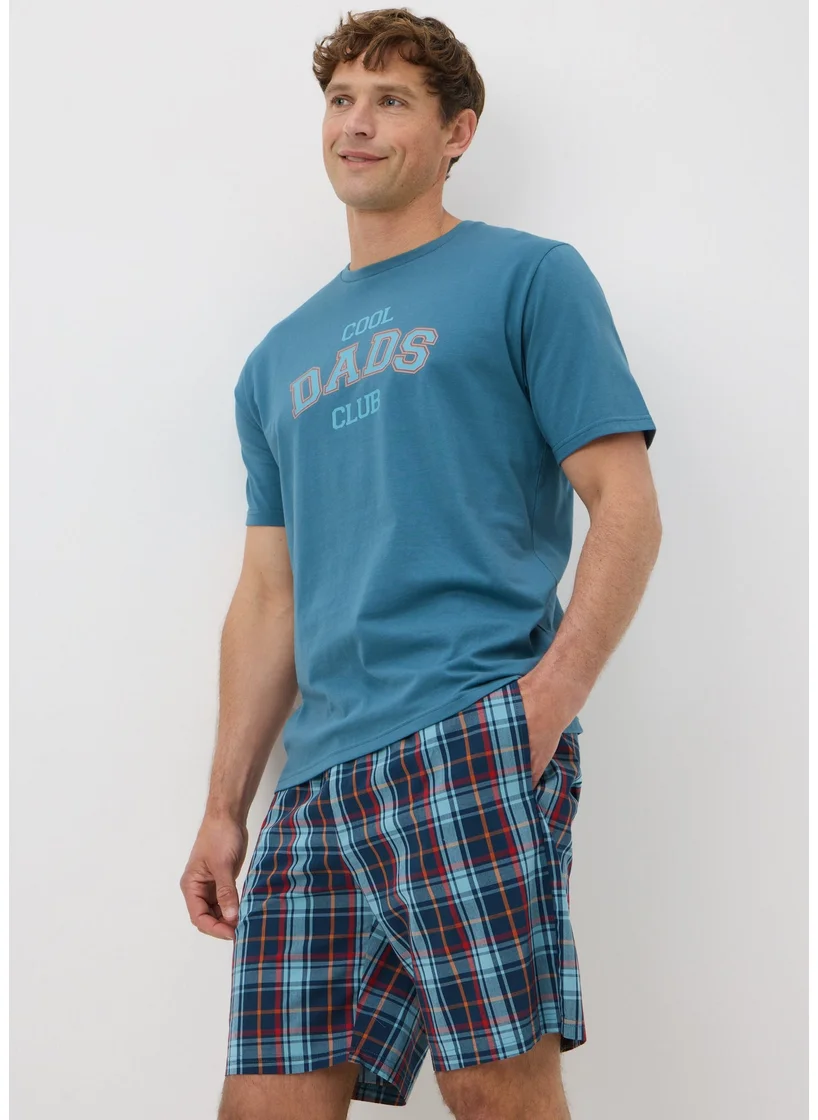 Matalan Blue Fathers Day Short Pyjamas