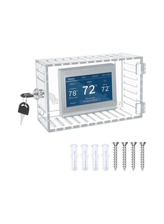 Universal Thermostat Lock Box with Key, Clear Thermostat Guard for Thermostat on Wall, Thermostat Cover with Lock Fits Thermostats 7H x 4.5W inches or Smaller (1 Set) - pzsku/Z0CDBB64C99A29002AB45Z/45/1743647322/2a2fea4c-8a58-416a-8ce3-1c4b951c78fb