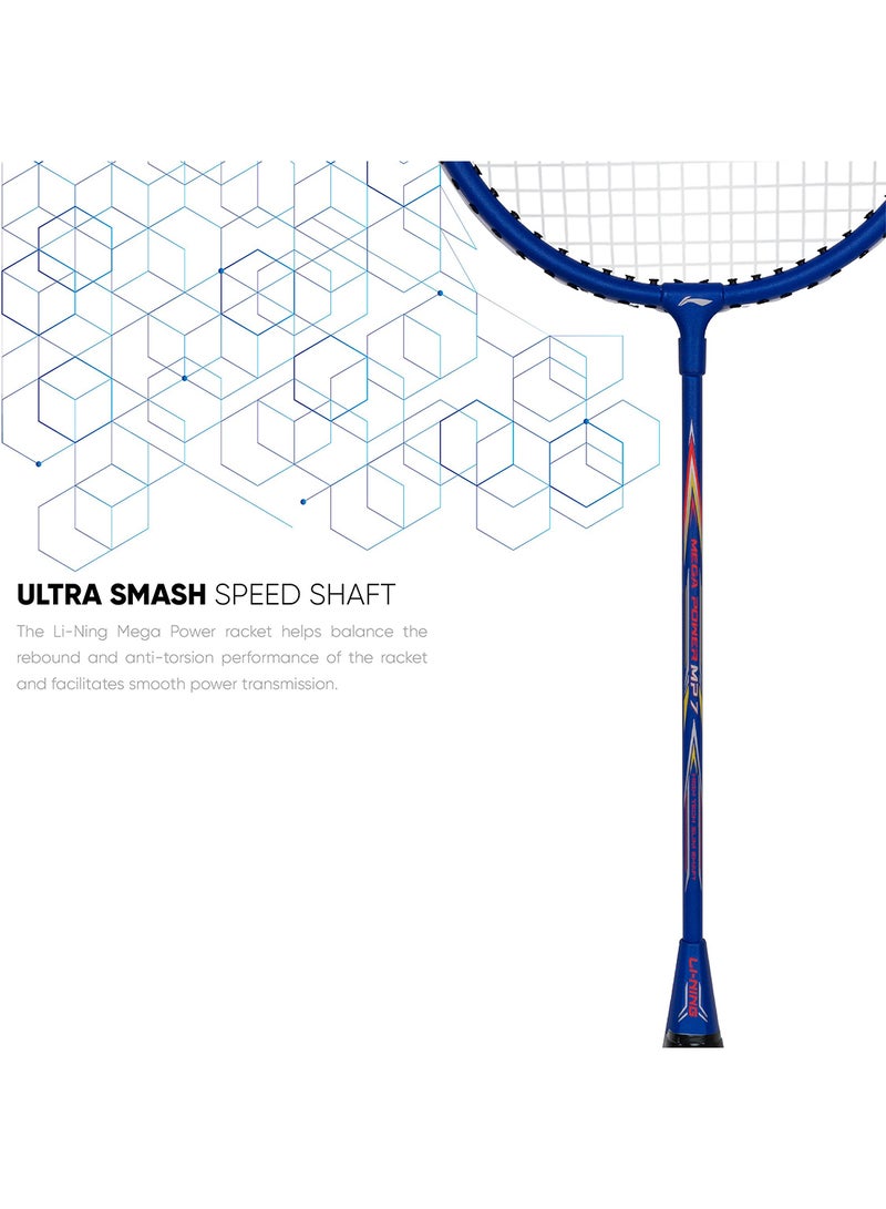 Li-Ning Mega Power 7 Aluminium Strung Badminton Racket with Full Racket Cover | For Beginners | 95 grams | Maximum String Tension - 24lbs - Image 5