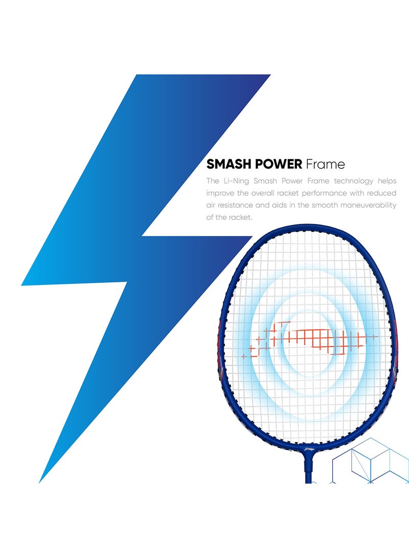 Li-Ning Mega Power 7 Aluminium Strung Badminton Racket with Full Racket Cover | For Beginners | 95 grams | Maximum String Tension - 24lbs - Image 2