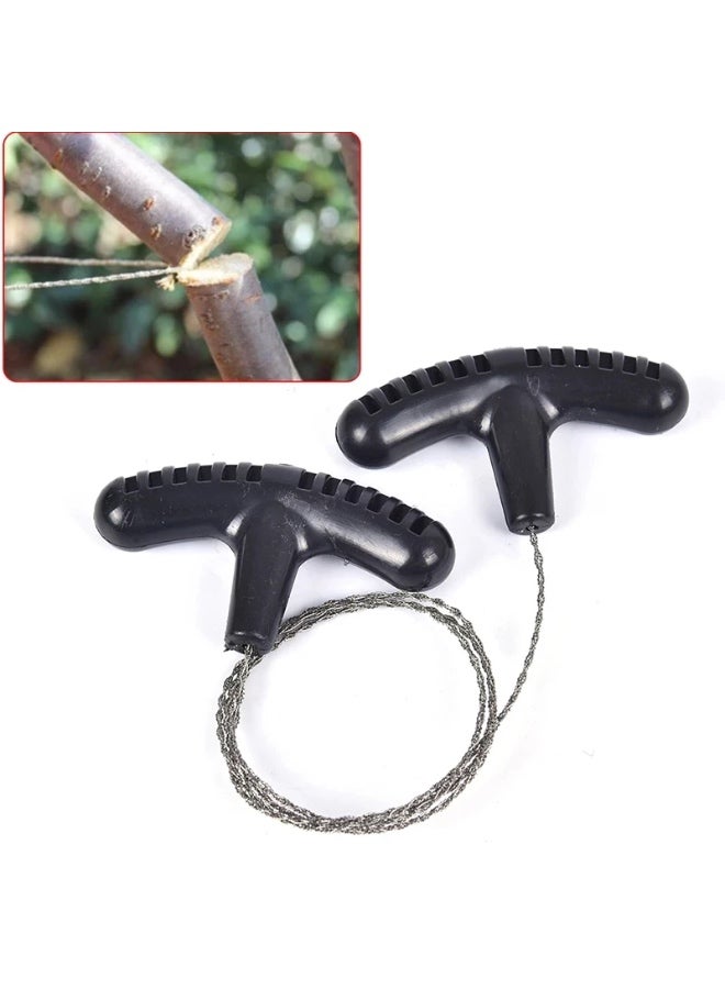 Portable Stainless Steel Wire Saw with Finger Handle for Outdoor Camping, Hiking and Pocket Hand Tool for Cutting Survival Saw Series  - Image 1