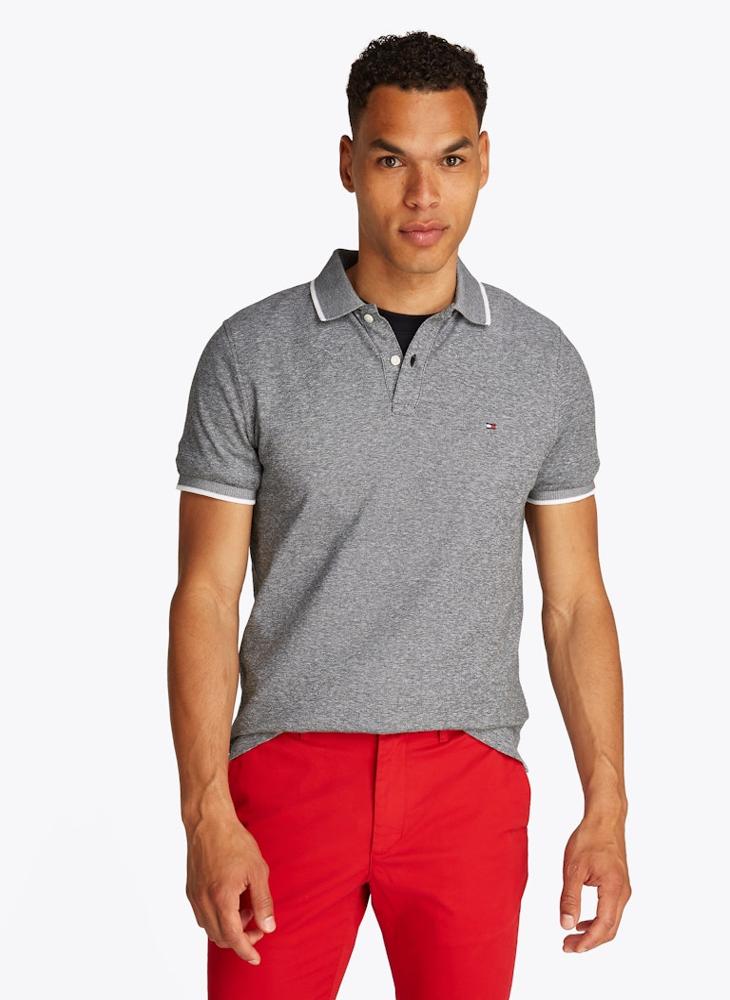 TOMMY HILFIGER Regular Fit Linen Short Sleeve Polo  - Image 1