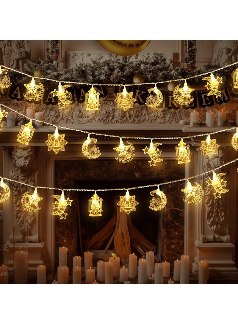 16ft 30 LEDs Ramadan Eid String Light, Battery Operated Lights for Ramadan Mubarak Kareem Indoor Outdoor Decor Home Decoration Party - Image 3