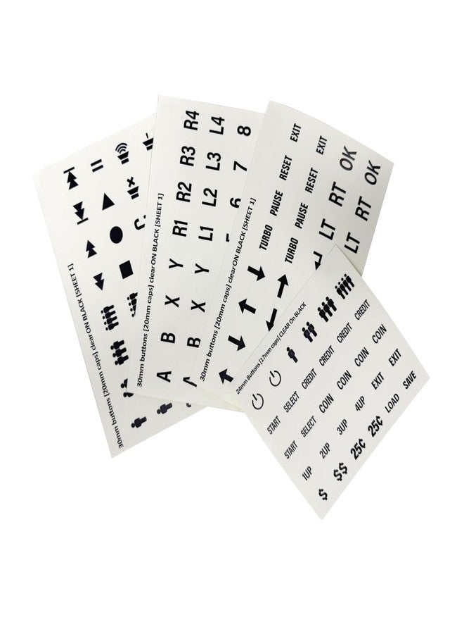 Neyyuse Arcade Buttons Decals,Game Button Stickers Arcade Button Cap Labels,24mm/30mm Sizes,Remote Control Stickers - Image 1