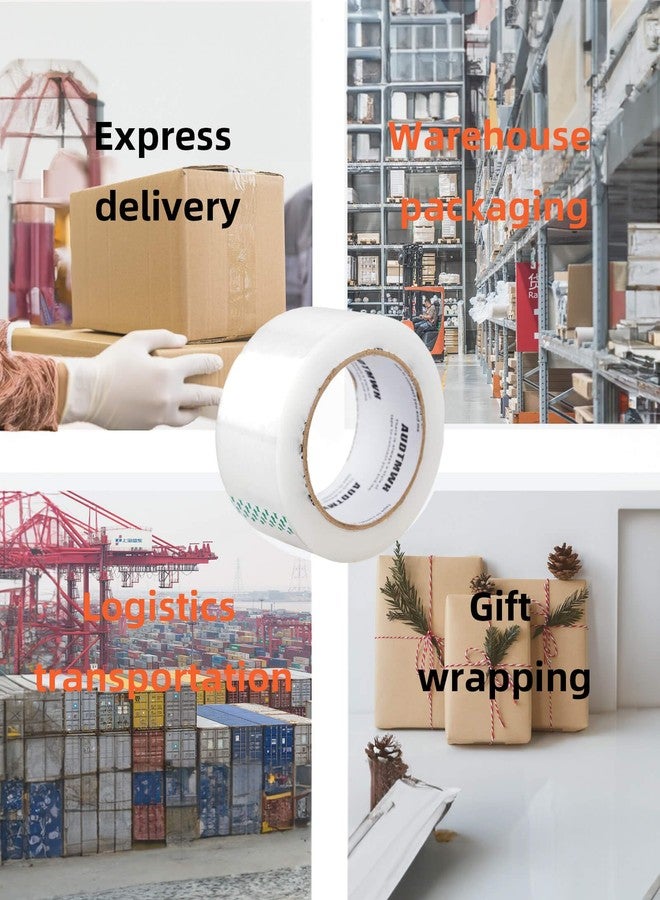 AUDTMWH Packing Tape Refills, Clear, Packaging Tape Heavy Duty Designed for Moving, Shipping and Packing, Mailing,1.88" x 60 yds, 2 Rolls - Image 3