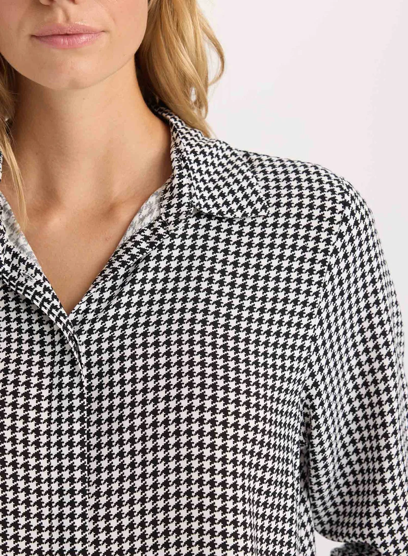 DeFacto Regular Fit Shirt Collar Long Sleeve Shirt