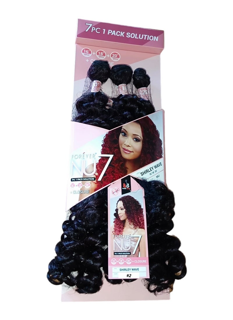 BOBBI BOSS Bobbi Boss Forever NU Weave SHIRLEY WAVE 7 Pcs (1Pack Solution-16/16/18/18/20/20+Closure) #2  - Image 1