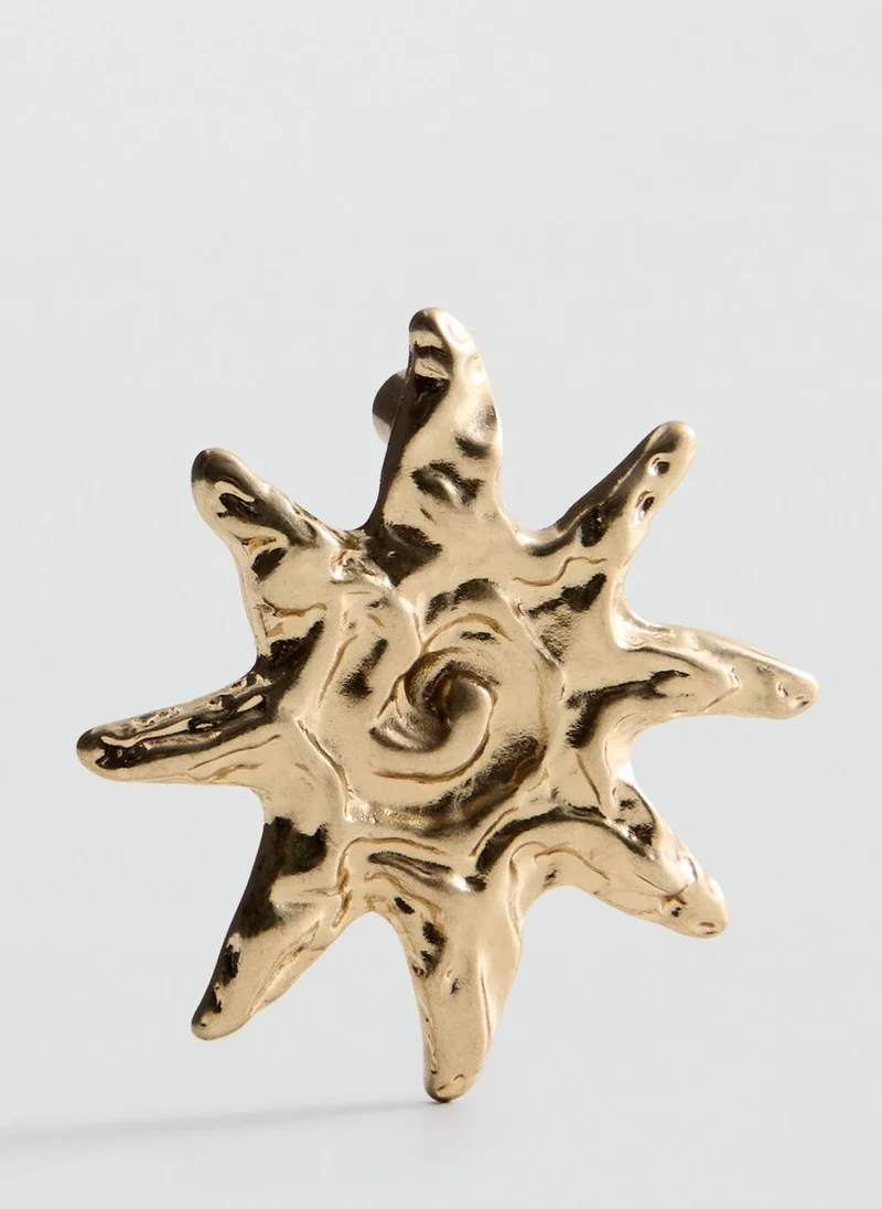 مانجو Textured sun earrings