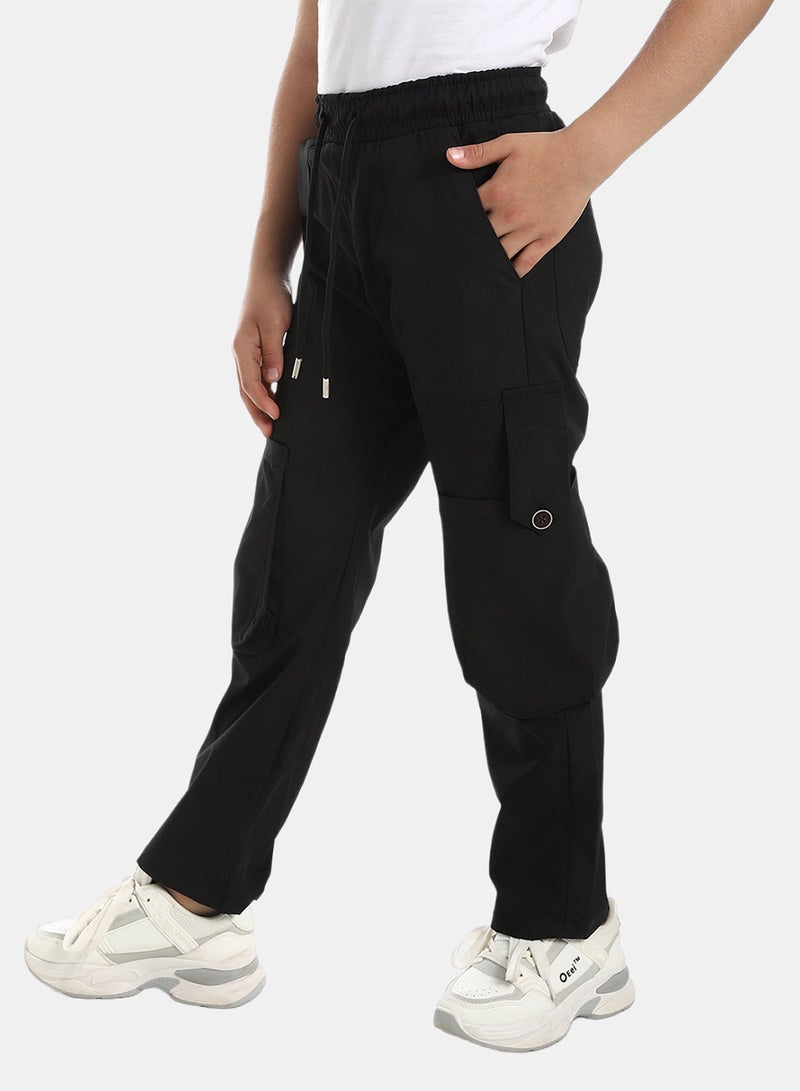Andora Cargo Pants With Pockets - Black - Image 2