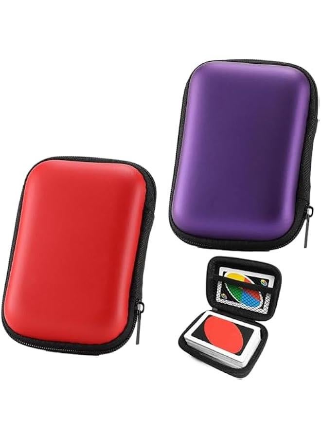 2 Pcs Card Game Case Playing Card Holder for UNO Soft Cloth Playing Card Case Waterproof Card Storage for Outdoor Gaming or Camping - Image 1