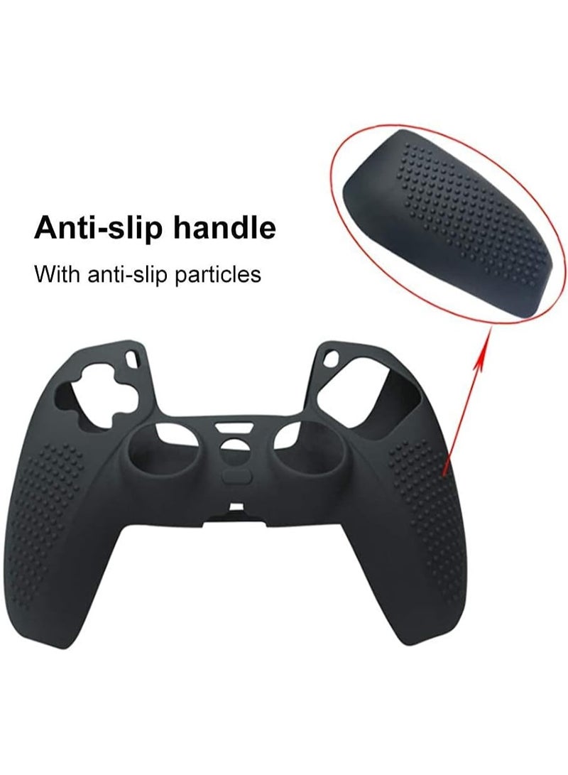 PS5 Silicone Grip Controller Case Cover Skin Protector for Playstation 5 Accessories - Black (Pack of 2) - Image 4
