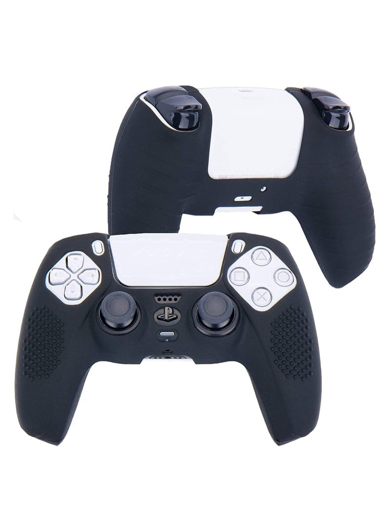 PS5 Silicone Grip Controller Case Cover Skin Protector for Playstation 5 Accessories - Black (Pack of 2) - Image 5