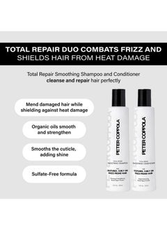 Peter Coppola Total Repair Shampoo & Conditioner Duo Colorsafe Sodium Chloridefree Sulfatefree Shampoo For Color Treated Hair And Smoothing Conditioner Keratin Treatment Aftercare (12 Fl Oz)  - Image 2