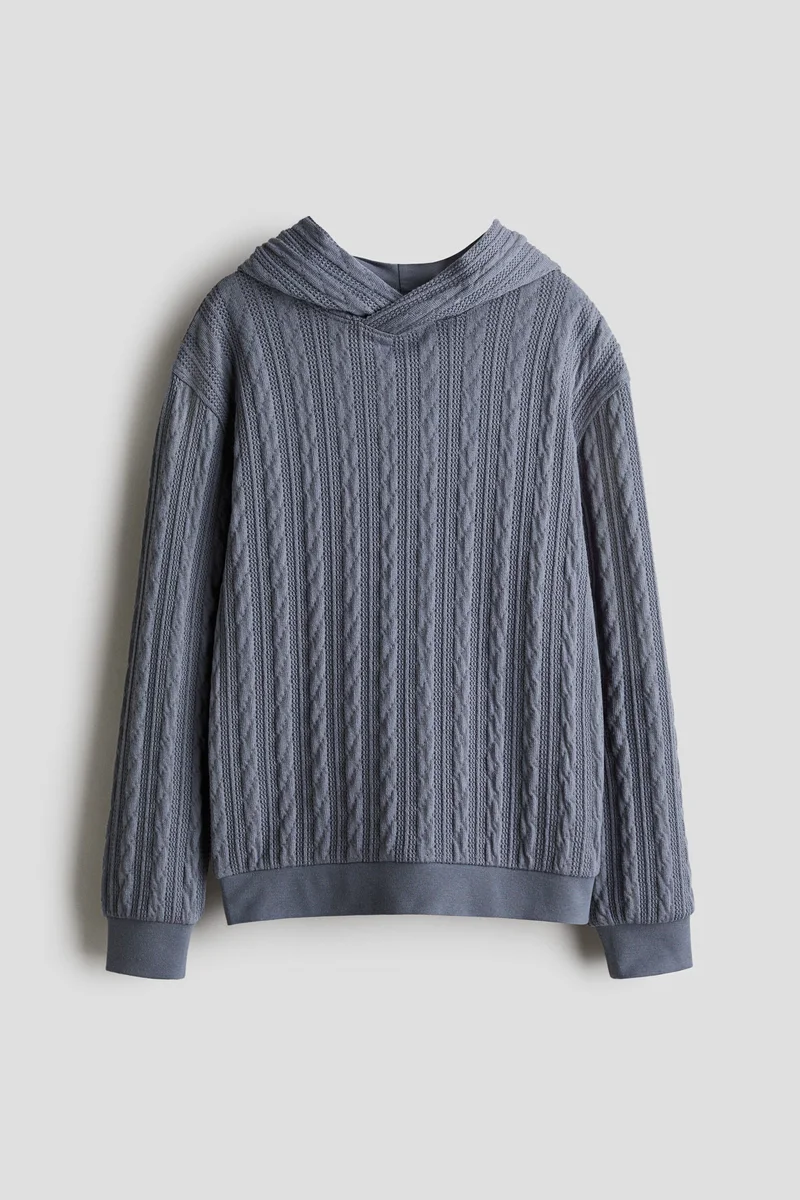 H&M Cable-knit look hoodie
