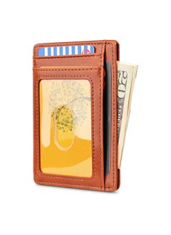 Buffway Buffway Mens RFID Blocking Slim Bifold Wallet Minimalist Leather Small Wallets for Men with Cash Pocket and Card Holder Slots  - Image 1
