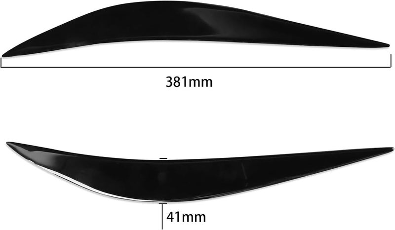 QASULER Gloss Black Headlight Eyebrow Trim for BMW - Image 2