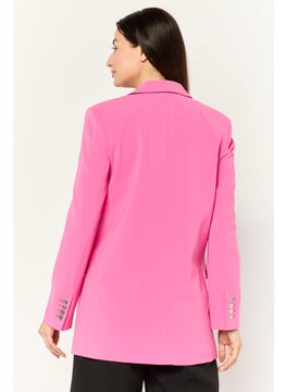Michael Kors Women Regular Fit Solid Semi Formal Blazers, Pink  - Image 2
