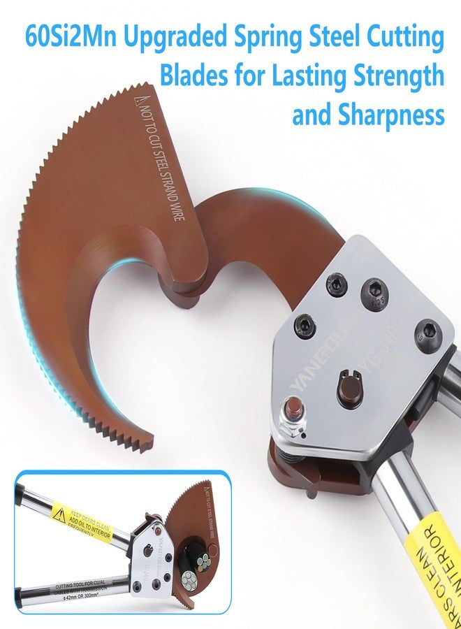 Yangoutool Heavy-Duty Ratcheting Cable Cutters for Large Copper, Aluminum, and Armored Cables - J40 Wire Cutter up to 300 mm², Electrical Wire Cutting Tool - Image 2