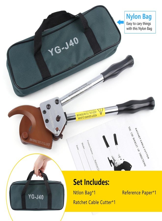 Yangoutool Heavy-Duty Ratcheting Cable Cutters for Large Copper, Aluminum, and Armored Cables - J40 Wire Cutter up to 300 mm², Electrical Wire Cutting Tool - Image 5