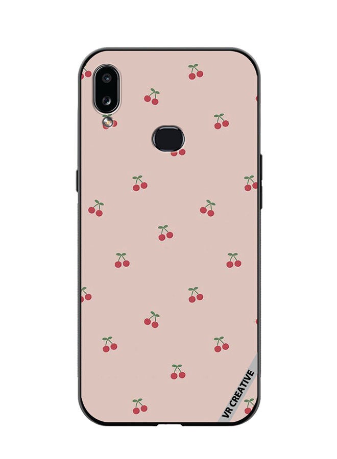 Protective Case Cover For Samsung Galaxy A10s Cherry Design Multicolour