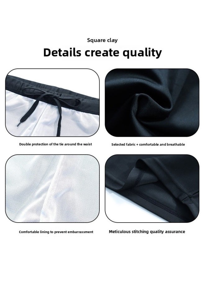 Generic - Swimming Trunks Men's Double-layer Sports Plus Size Five-point Trunks Swimming Trunks Quick-drying Hot Spring Swimming Trunks Racing Pants Wholesale-Color:07- - Image 1