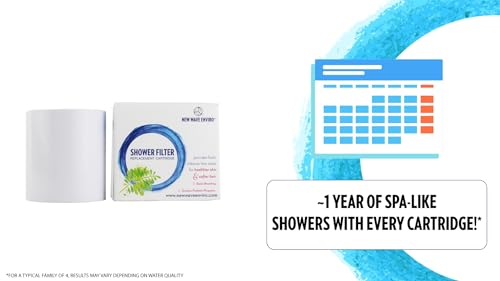 New Wave Enviro Shower Filter Replacement Cartridge with Chlorine Reduction, 1 Year Filter Life - Image 3