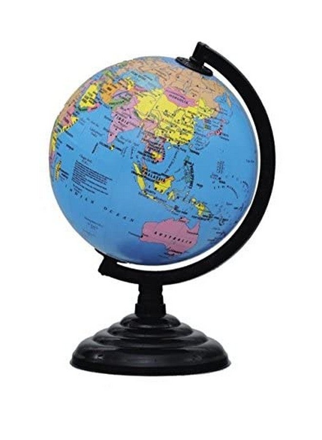 Magicwand Metal & Board Political Educational Laminated Rotating World Globe with Metal Base (5" Globe Black Metal Base) - Image 1