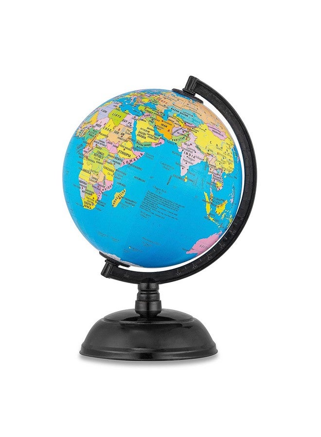 Magicwand Metal & Board Political Educational Laminated Rotating World Globe with Metal Base (5" Globe Black Metal Base) - Image 3