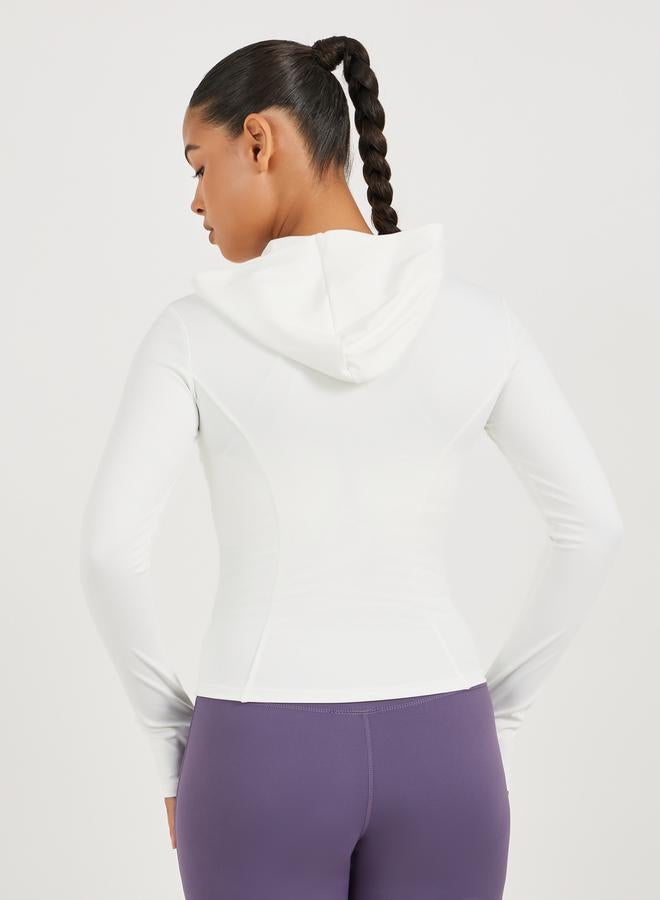 Styli Contour Seam Thumbhole Detail Zip Up Jacket  - Image 4