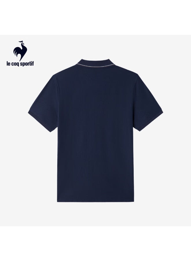 Le Coq Sportif French Rooster Tricolor Series Summer Men's Simple Comfortable Casual Sports Polo Shirt