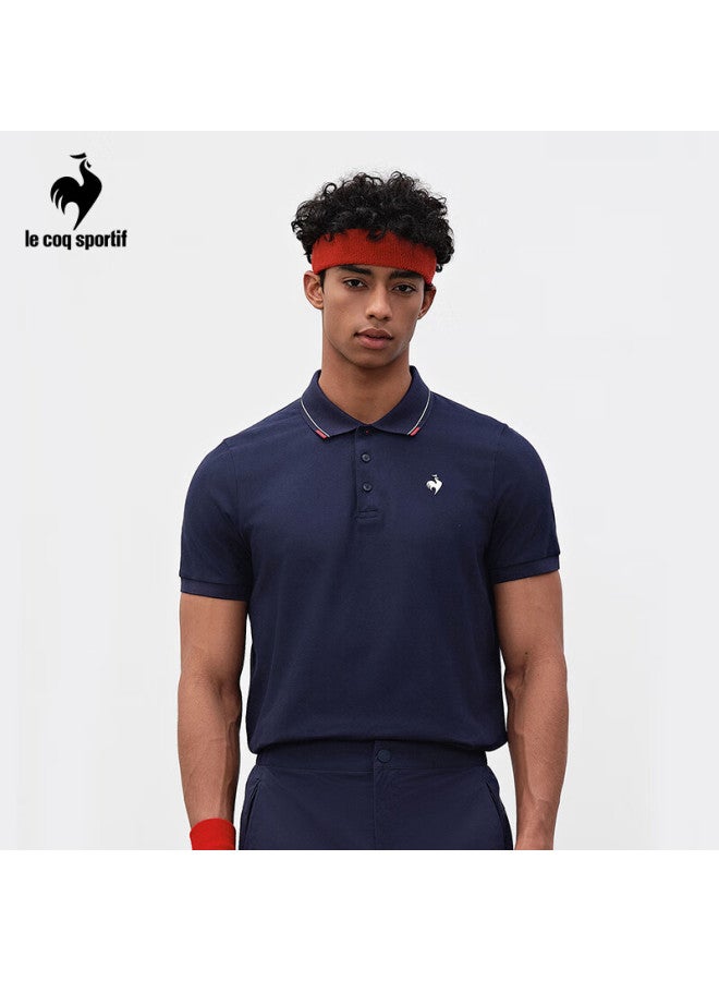 Le Coq Sportif French Rooster Tricolor Series Summer Men's Simple Comfortable Casual Sports Polo Shirt