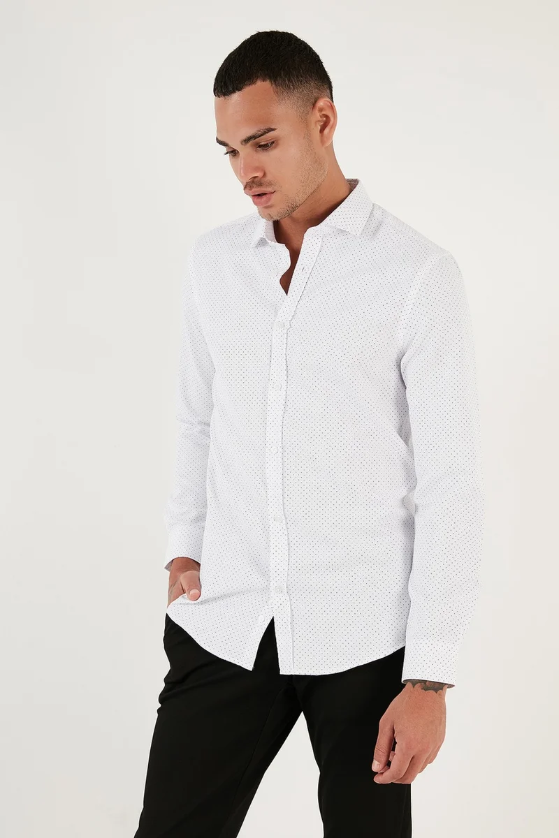 Buratti Cotton Slim Fit Long Sleeve Shirt Men's Shirt CF23S7492