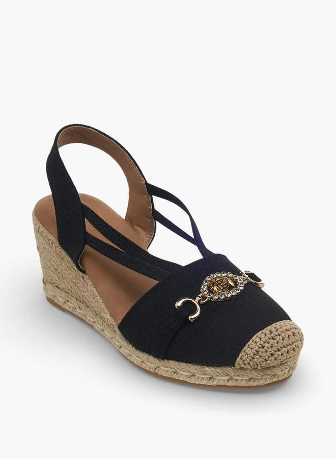 ببرمنة Women Wedge Heel Espadrille Slingback Shoes