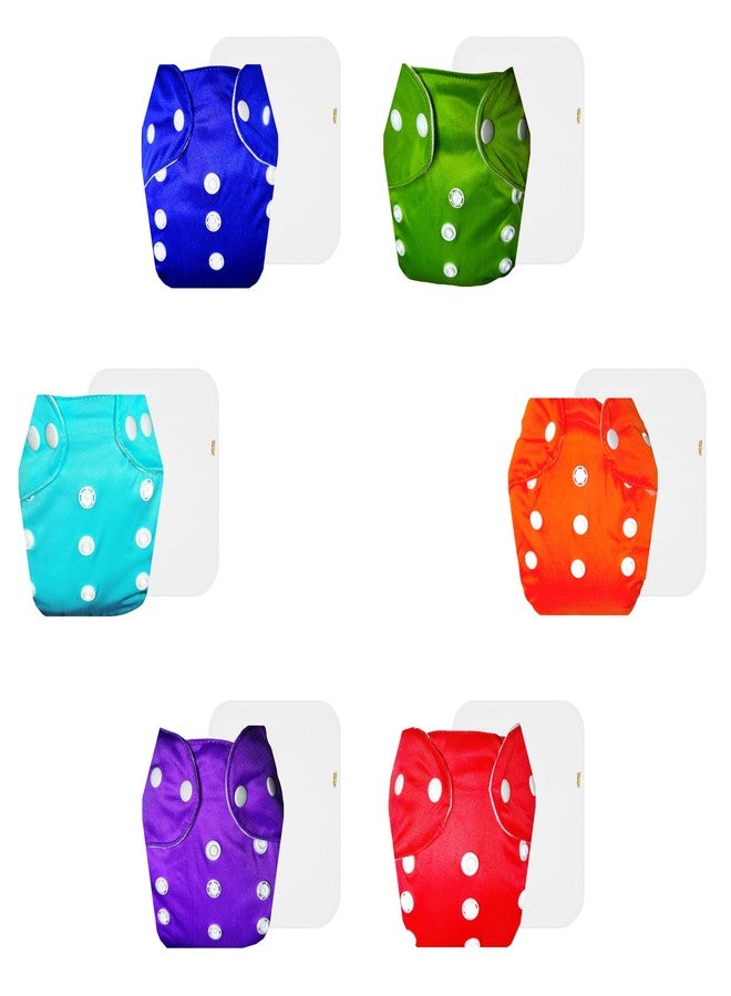 حفاضات دمبلدو لايت القماشية مع حشوة قطنية (عبوة من 6) | مضادة للحساسية | وسادة ماصة من 6 طبقات | سهلة التنظيف | ضرورية للاستخدام اليومي | من 3 أشهر إلى سنتين | للجنسين - Image 1