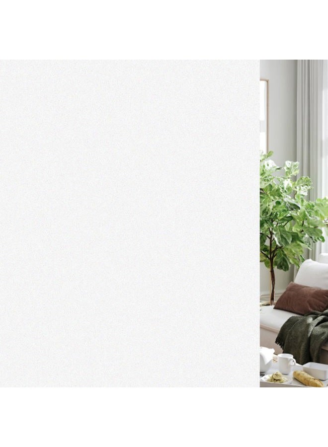 HIDBEA Frosted Window Privacy Film Non-Adhesive, Reusable Window Glass Films Heat Control Self Static Cling Removable Window Stickers for Home Office Living Room (White Frosted, 35.4 Inch x 8.2 Feet) - Image 1