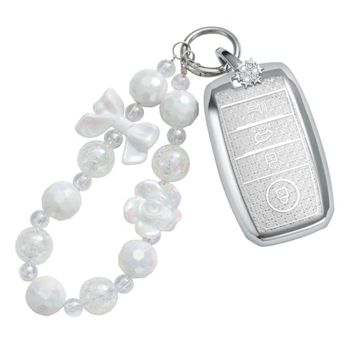 Pangpai Key Fob Cover for Kia Forte Koup Niro Optima Rio Sorento Soul Sportage Smart Key TPU Keys Case Shell Protector with Keychain Lanyard Women Cute - Image 1