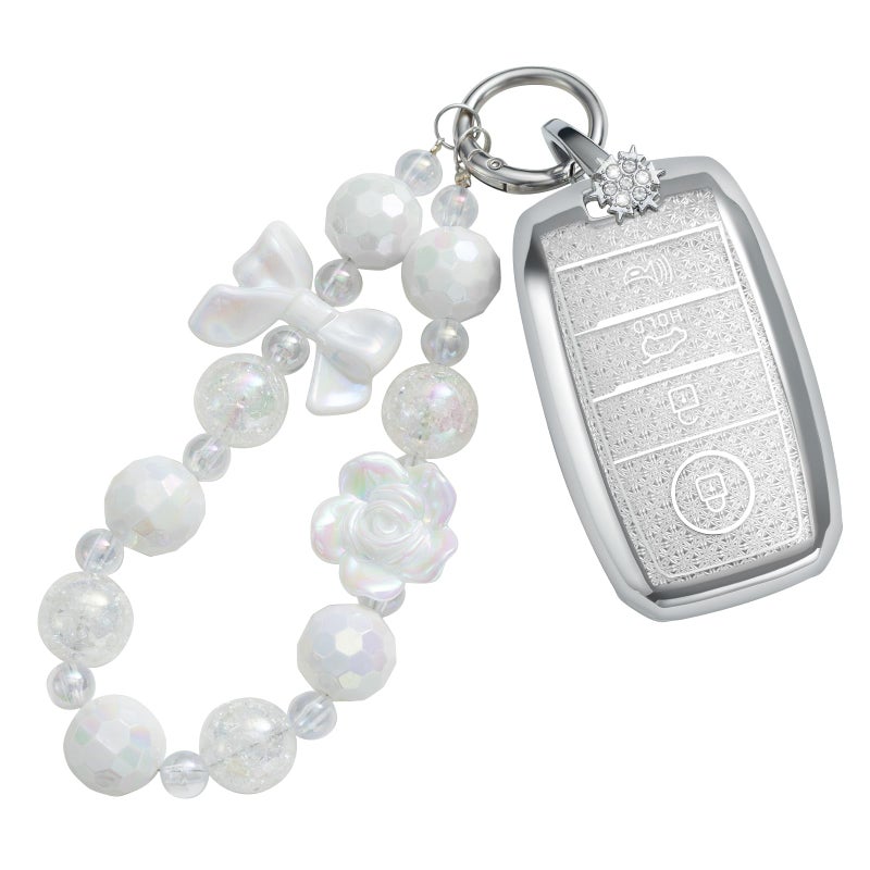 Pangpai Key Fob Cover for Kia Forte Koup Niro Optima Rio Sorento Soul Sportage Smart Key TPU Keys Case Shell Protector with Keychain Lanyard Women Cute - Image 3