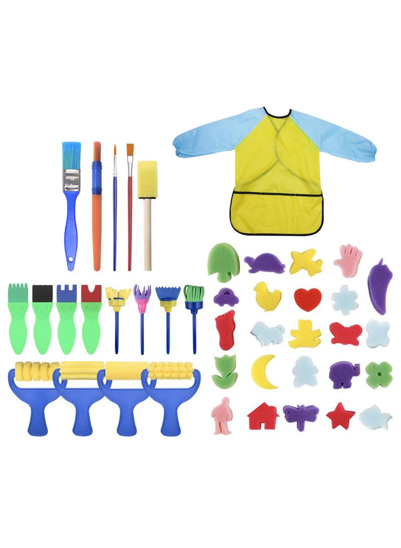 general 42-Piece Children's Painting Sponge Brush Set - Image 1