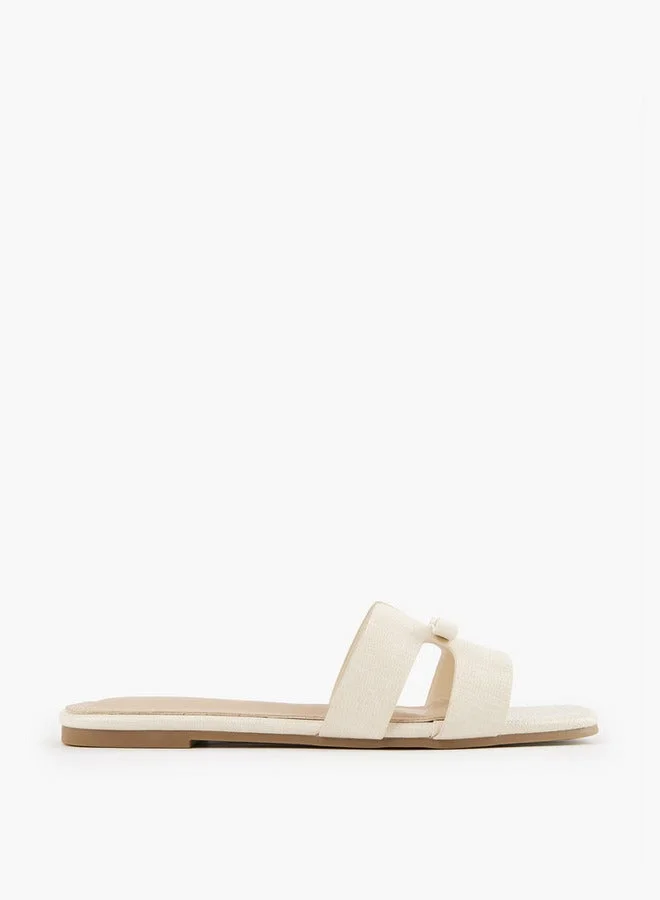 Bow Accent Slip-On Flat Sandals