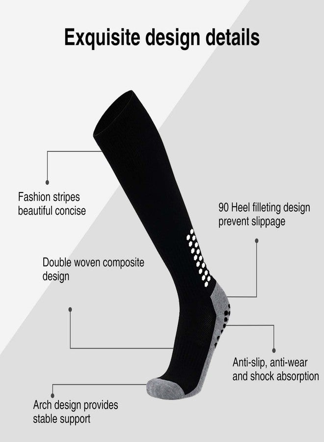 Ukontagood جوارب كرة قدم رجالية من يوكونتاغود، 8 أزواج، جوارب للركبة مع وسادات مانعة للانزلاق، مناسبة لرياضات كرة القدم والبيسبول - Image 3