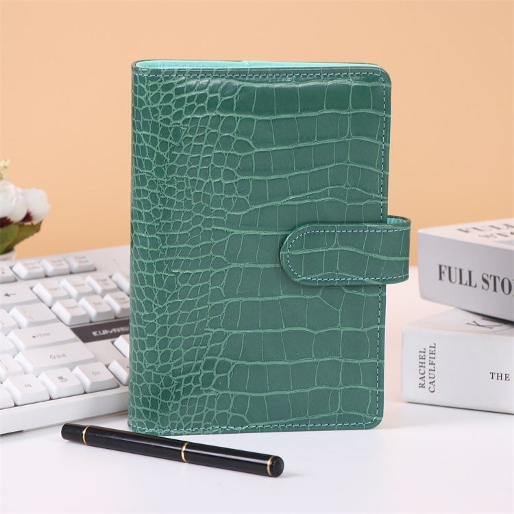 Crocodile Pattern Set Macaron Notebook Budget Notepad Hand Ledger Wallet Loose-Leaf Book - Image 1