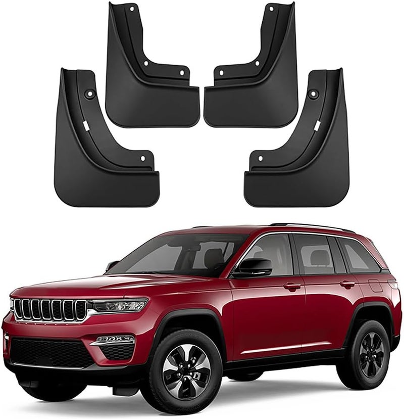 حواجز الوقاية من الطين لسيارة جيب جراند شيروكي (Jeep Grand Cherokee) للموديلات 2022-2025، للأمام والخلف، مزودة بحماية للإطارات ومقاومة للتآكل الخارجي، إكسسوارات سيارة - Image 1