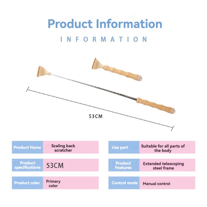 Back Scratcher Telescoping, Portable Extendable Bamboo Backscratcher for Men for Women with Beautiful Gift Packaging, Body Scratcher for Adults - Image 4