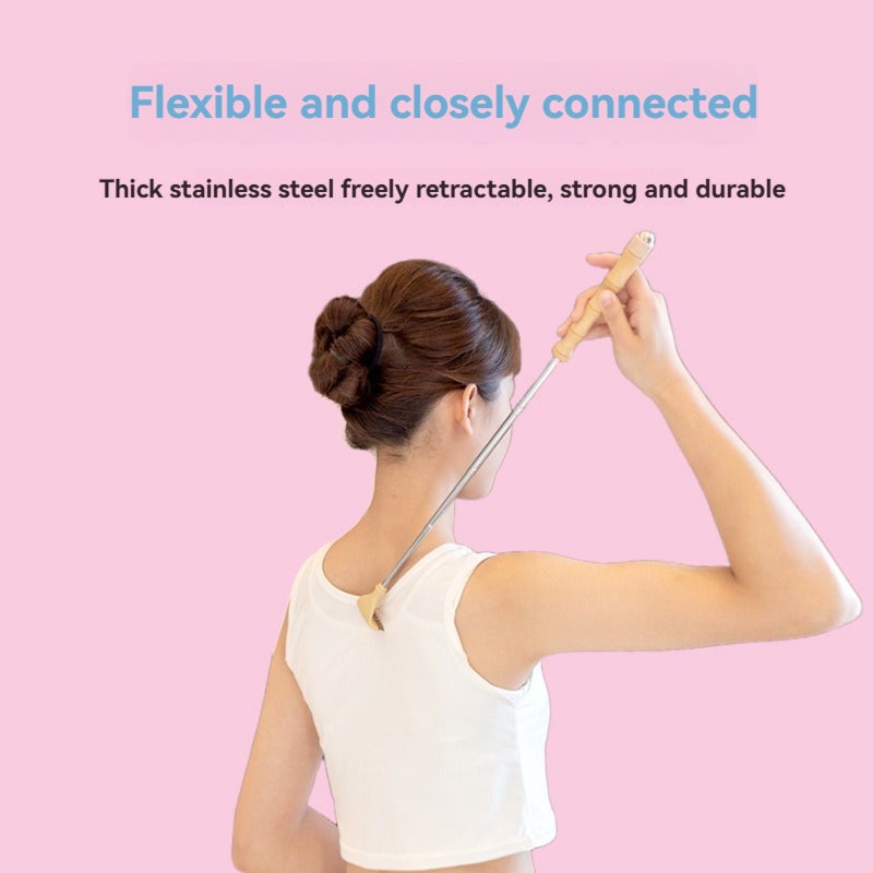 Back Scratcher Telescoping, Portable Extendable Bamboo Backscratcher for Men for Women with Beautiful Gift Packaging, Body Scratcher for Adults - Image 3