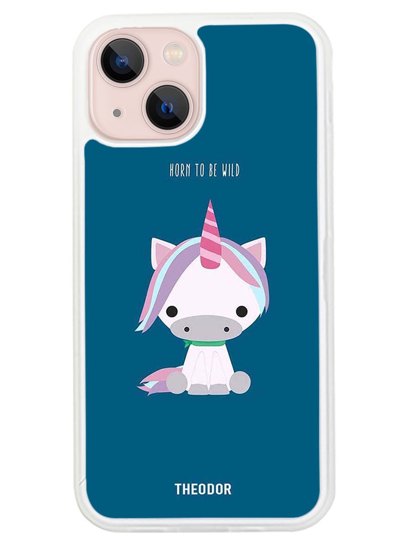 Theodor Protective Case Anti Scratch Shock Proof Cover For APPLE IPHONE 14 Born To Be Wild (White Bumper) - Image 1