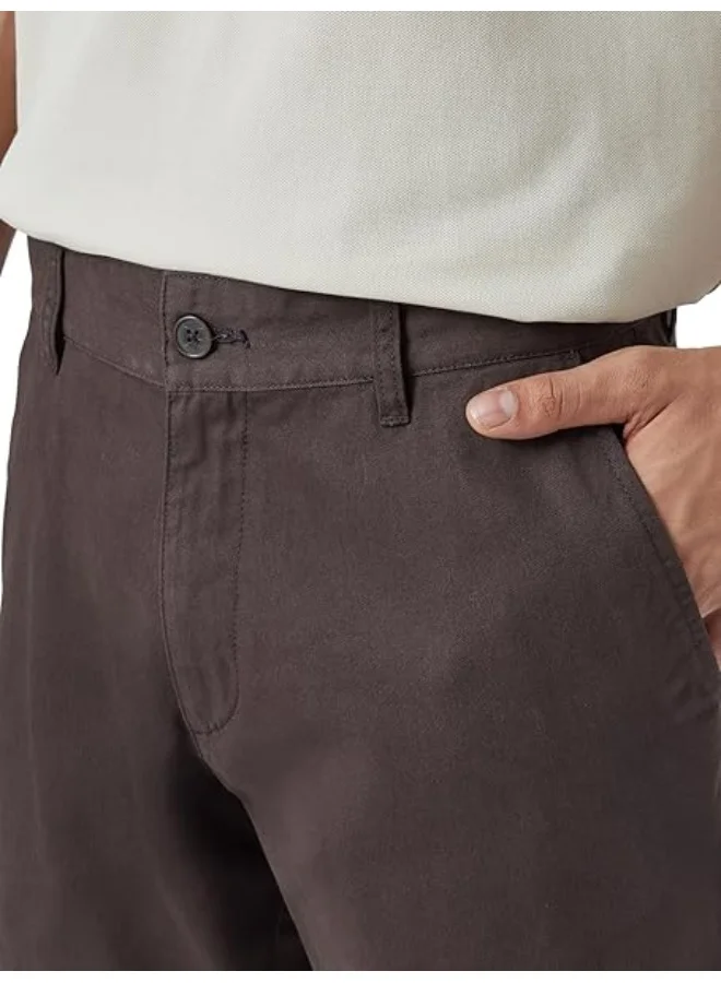 XYXX  Men Twill Cotton Chinos Shorts, Regular Fit, Solid, Pack of 1, CB1SHT07_30, Sand Brown, 30  | Best Price UAE