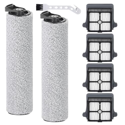 YYDSLEE Roller Brush and Filters Replacement Parts for Tineco Floor One S5 Steam/IFloor 5 Steam Cordless Wet Dry Vacuum Cleaner- 2 Roller Brushes + 4 HEPA Filters + 1 Cleaning Brush (7 Pcs) - Image 1